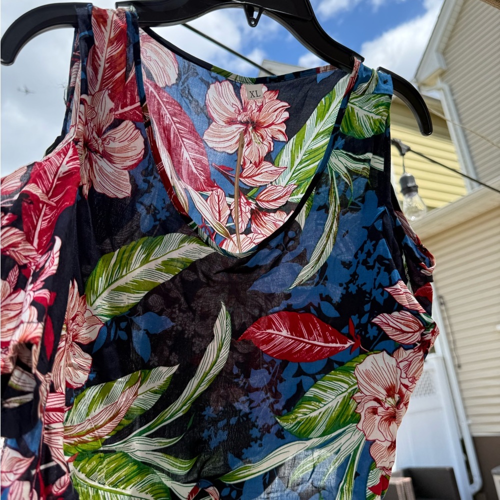 Floral V-Neck Women's Top